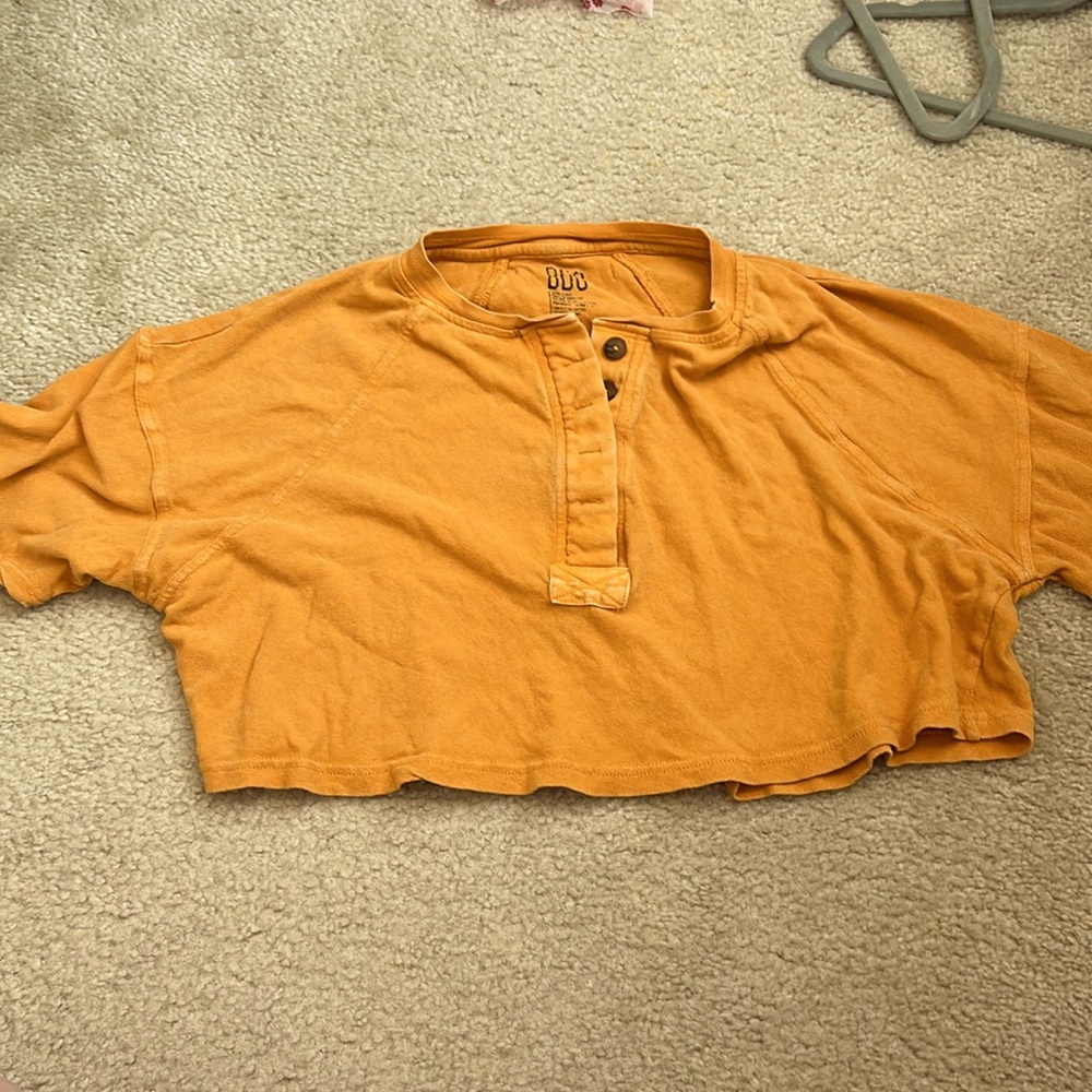 BDG cropped henley tee
